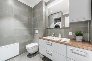 Bathroom with laundry