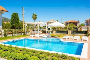 Private pool, terrace, and garden