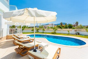 Private pool, terrace, and garden