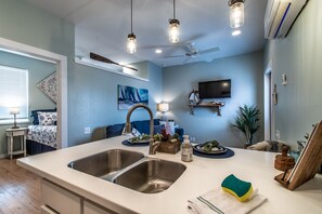 Living room with bedroom