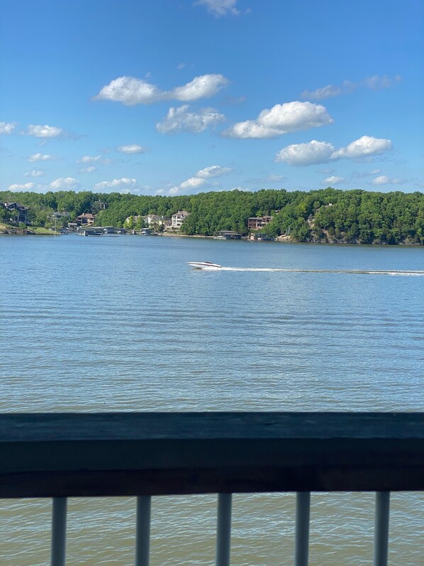 Fun watching the boats race by from the large deck