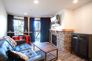 Living room with gas fireplace