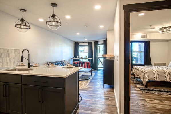 View of condo from the front door