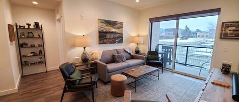 Small patio accessed via the living room.