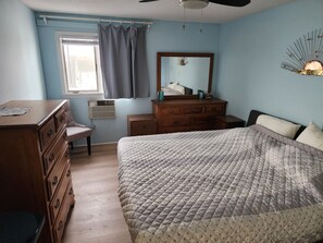 Master bed room with king bed and views