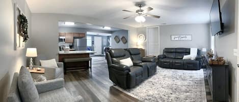 This is an overview of the living spaces when you first walk through the front door