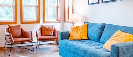 The living room filled with a ton of natural light.