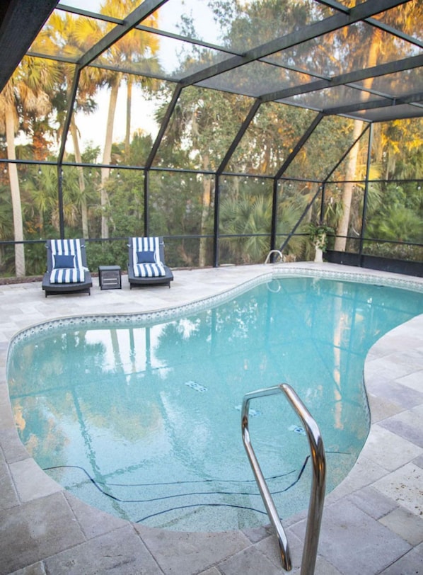 Pool Area backs up to nature preserve