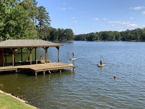 Kayaks and paddle board available for your use