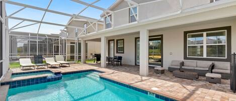 Enjoy a refreshing dip in the private pool!