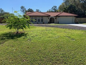 Front yard and driveway