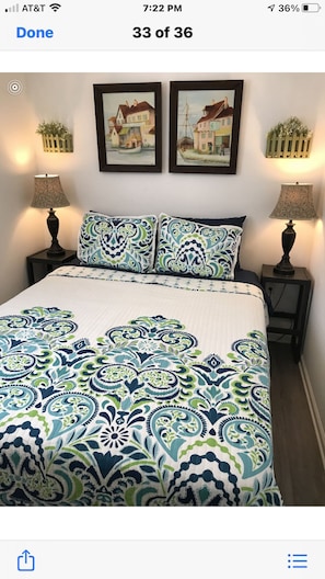 Front view of bedroom