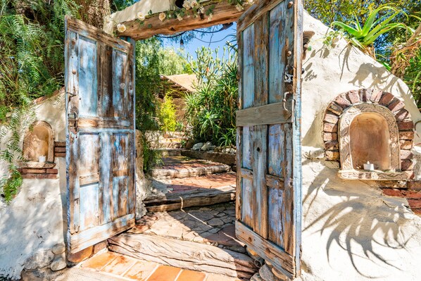 Front gate entrance.