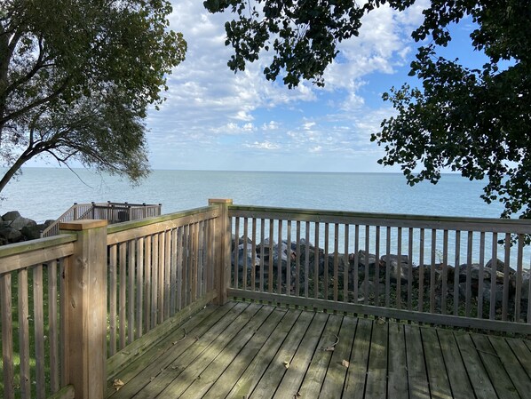 View from deck outside of Primary bedroom