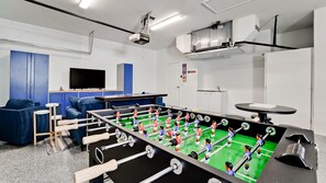 After a day at the beach enjoy a foosball or air hockey tournament 