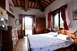 Bedroom 3 with French doors onto upstairs terrace!