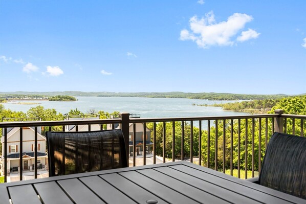 Covered Deck with Lake View