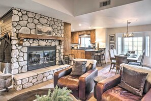 Main Living Room | Wood-Burning Fireplace