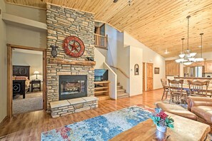 Living Room | Wood-Burning Fireplace