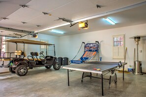 Woods Escape Ping Pong Table and Golf Cart