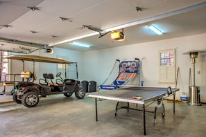 Woods Escape Ping Pong Table and Golf Cart