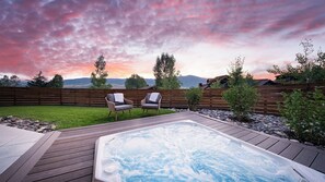 Summer hot tub views