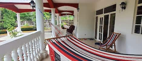 Front Porch Hammock and Chairs