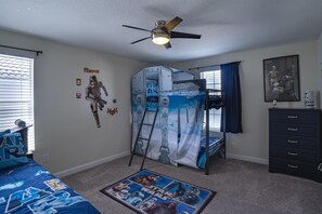 Bunk bed, separate twin & trundle