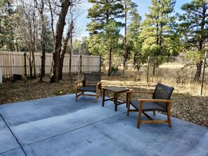 Private Patio area with Mt. Elden views.