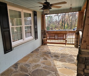 Front porch with swing