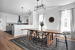 Spacious dining area adjacent to kitchen