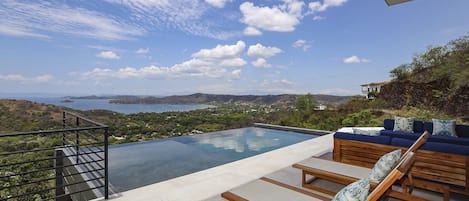 Relax on one of the lounge chairs or take a dip in the pool