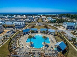 Two Bedroom townhome directly across from a luxury pool and white sand beaches
