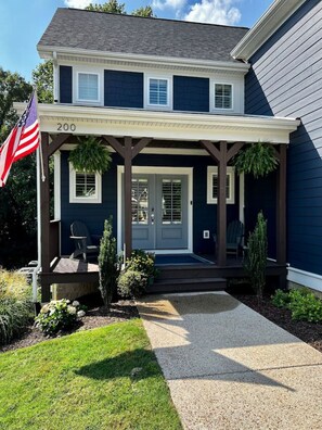 Have a seat on the front porch and take in the beautiful scenery.  (Soon to add a two person swing.)