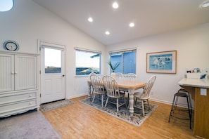 Enjoy nice views from the living, dining and kitchen areas.
