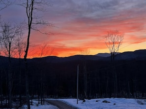 This sunset photo was taken by our guest from the Mountain View Cabin on2/20/24.