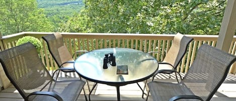 Try bird watching from the covered deck.  
