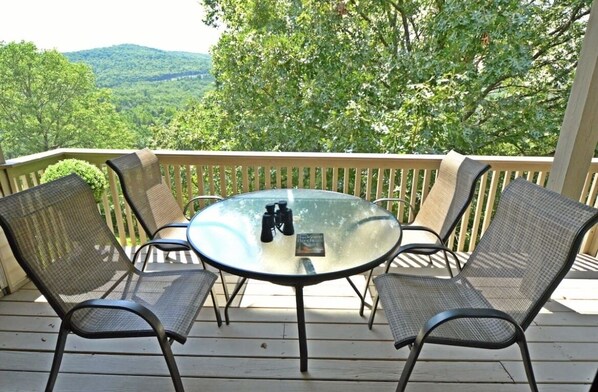 Try bird watching from the covered deck.  