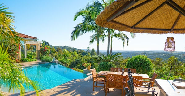 Breathtaking views from the infinity pool