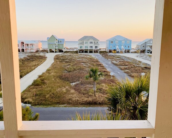 Great views of the gulf from second floor deck.  