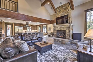 Living Room | Gas Fireplace | Heated Floors