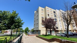 The building. the apartment is on the 6th floor with clear views