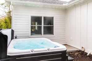 Sparkling clean hot tub