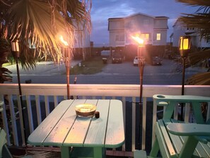 Evening on the Front Deck with Solar Torches (2)