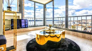 " It does get a little toasty in the summer months. But the view from the open-plan living room overlooking the Tagus River below is truly breathtaking. "