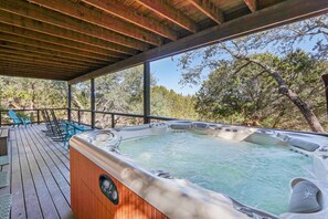 Brand new hot tub on the deck