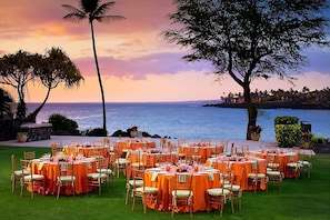 Outdoor wedding area