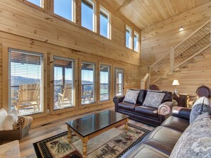 Living Room with a Mountain View