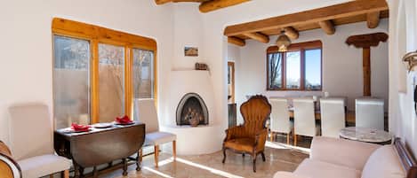 Living Area w. Kiva Fireplace