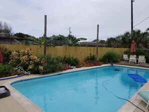 The pool area. There are 3 decks for guests use. More pictures are coming